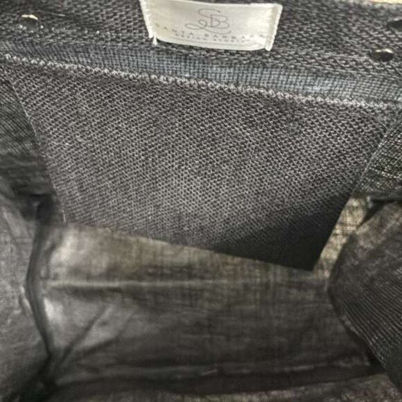 NWT "THE TOTE BAG" Shop Local Jute Canvas Black & Tan Shoulder Bag - Picture 10 of 10